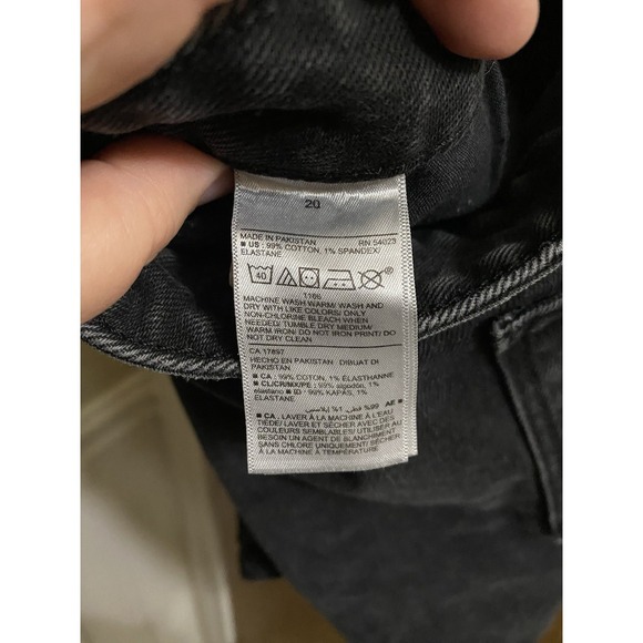 Old Navy Jeans Mini Skirt Women Plus Sz 20 High-Rise Black Denim Button Fly - Picture 10 of 10